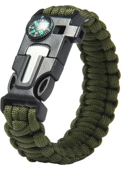 Paracord Kumaş Çok Amaçlı Kamp Bilekliği, Pusula Özellikli Survival Düdüklü Kamp Bilekliği fiyatları
