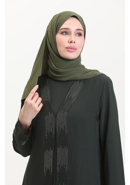 Büyük Beden Elbise Yelek Ikili Takım 6140-06 Haki modelleri