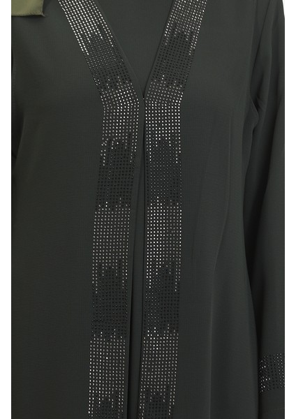 Büyük Beden Elbise Yelek Ikili Takım 6140-06 Haki fırsatları