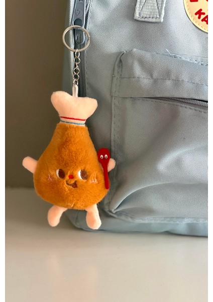 Tavuk But Şeklinde Eğlenceli Peluş Anahtarlık/çanta Süsü