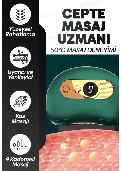 Doğal Bian Taşlı Gua Sha Masaj Taşı Isıtmalı Titreşimli 9 Kademeli Masaj Aleti Cilt Şekillendirme fırsatları