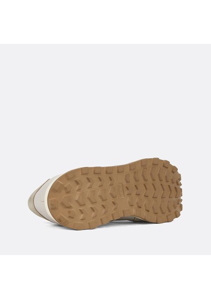 Kadın Bej Bağcıklı Deri Sneaker