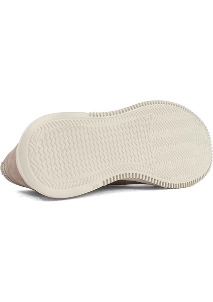 Erkek Vizon Kalın Tabanlı Nubuk Deri Sneaker