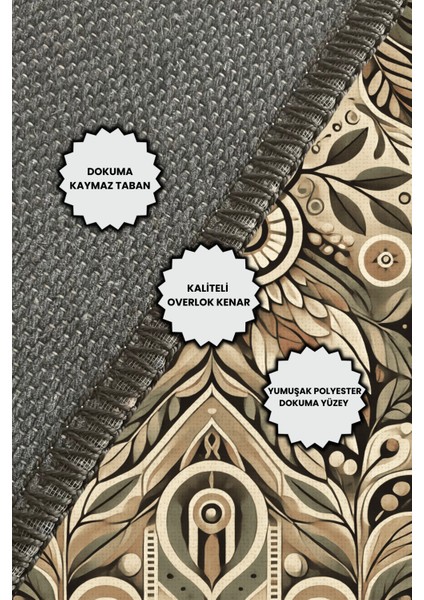 Baykuş Desenli Halı Dijital Baskılı Çiçek Desenli Halı Doğa Desenli Dokuma Tabanlı Kaymaz Halı Genç Odası Halısı indirimleri