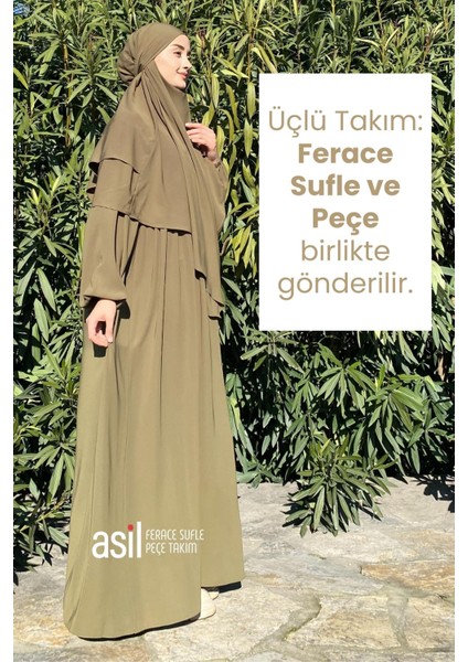 Asil Ferace Sufle Peçe Takım Yağ Yeşili fiyatları