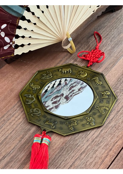 Feng Shui Bagua Burç Sembollü Ayna Duvar Dekoru Büyük Boy