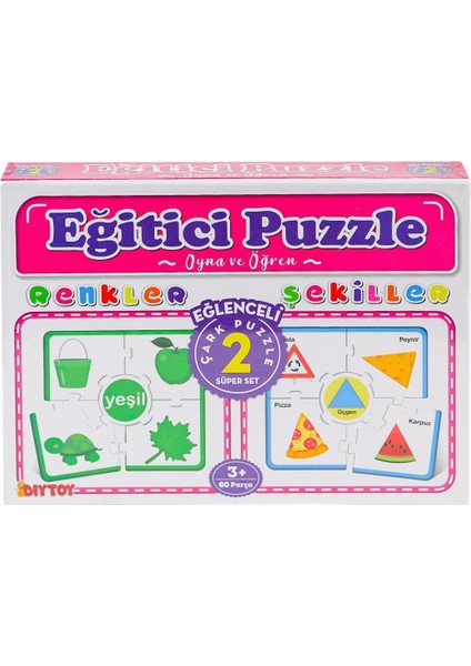7194 Çark Puzzle Renkler Şekiller -Dıytoy