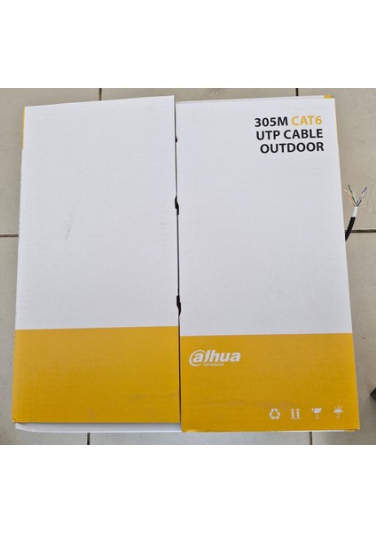 Nif Bilişim Dahua DH-PFM920-6UN 305 Metre Outdoor Dış Mekan Utp 23AWG Cat6 Oksijensiz Bakır % 99,97 Saflık Cat6 Kablo Siyah fiyatları