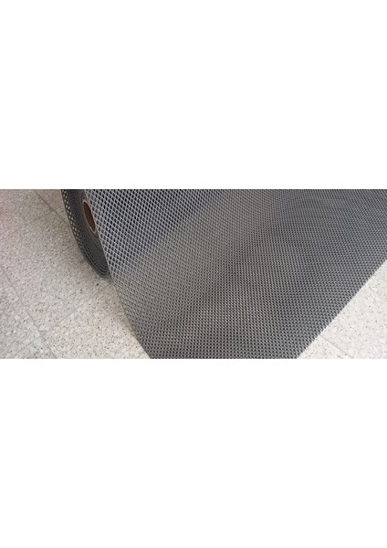 Pvc Paspas 120 x 100 cm Gri Banyo Kaymaz Yer Zemin Matı S-Mat Zincir Desen