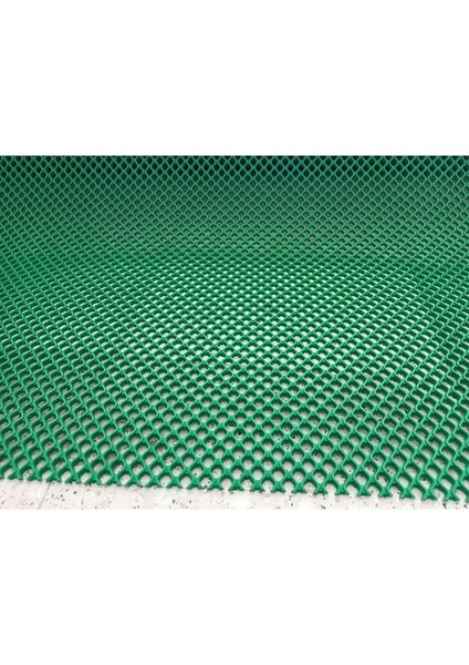 Pvc Paspas 120 x 100 cm Yeşil Banyo Kaymaz Yer Zemin Matı S-Mat Zincir Desen