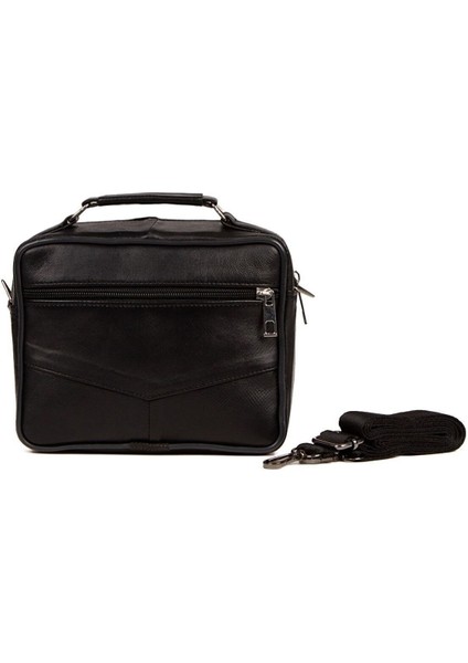 Şık Siyah Hakiki Deri Orta Boy El ve Omuz Çantası modelleri