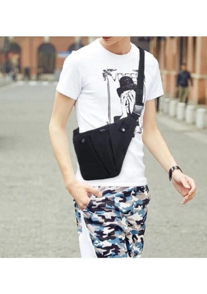 Unisex Siyah Çapraz Askılı Güvenlikli Anti Hırsız Bel Sırt Omuz Çantası fırsatları