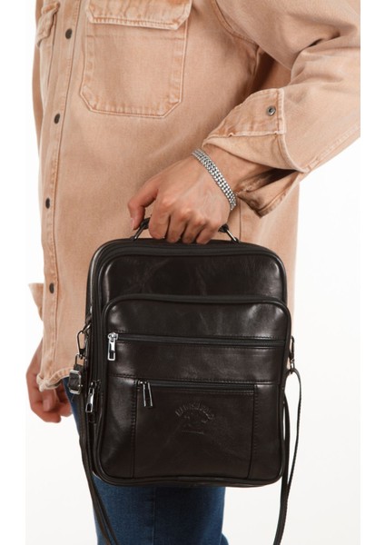 Hakiki deri büyük boy el ve omuz çantası, çelik kasalı, siyah renkli şık tasarım modelleri