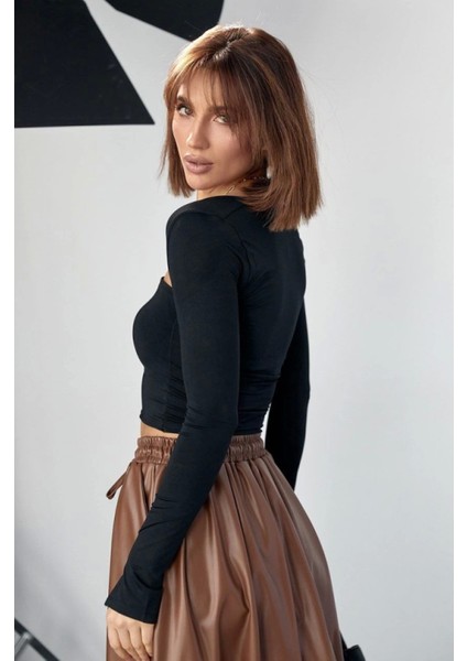 Kara Yaka Uzun Kollu Crop