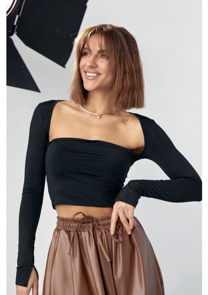 Kara Yaka Uzun Kollu Crop