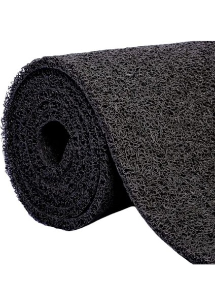Kıvırcık Halı Paspas 14 mm Renk Siyah 1,20 x 2 Metre Su Emici Iş Yeri Apartman Kaymaz