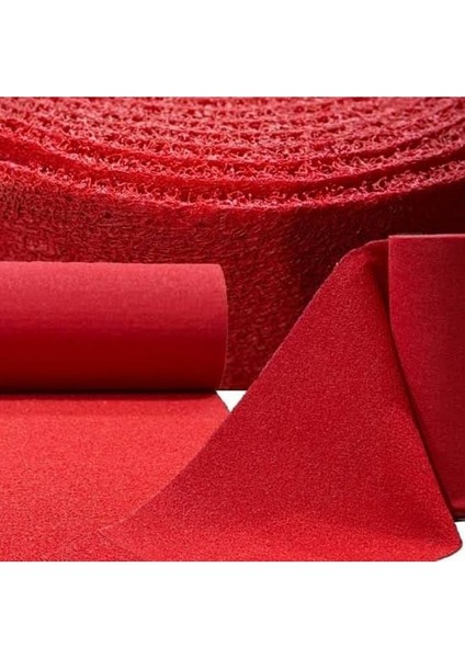 Kıvırcık Halı Paspas 14 mm Renk Kırmızı 1 x 6 Metre Su Emici Iş Yeri Apartman Kaymaz fiyatları