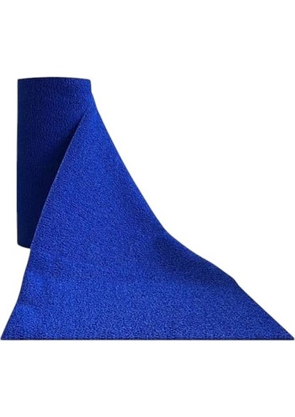 Kıvırcık Halı Paspas 14 mm Renk Mavi 1 x 5 Metre Su Emici Iş Yeri Apartman Kaymaz