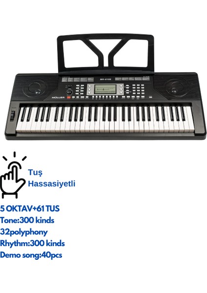 MK-6186 61 Tuş Org +Stand+Çanta modelleri