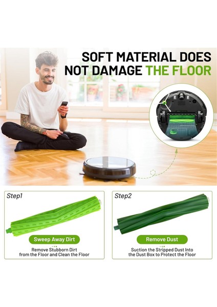 Irobot Roomba E5 E6 E7 J7 J7+ J7 Plus I8 I8+ I7 I7+ I4 I4+ I3 I3+ Aksesuarları Için Kauçuk Rulo Fırça Yedek Parçaları (Yurt Dışından) fırsatları