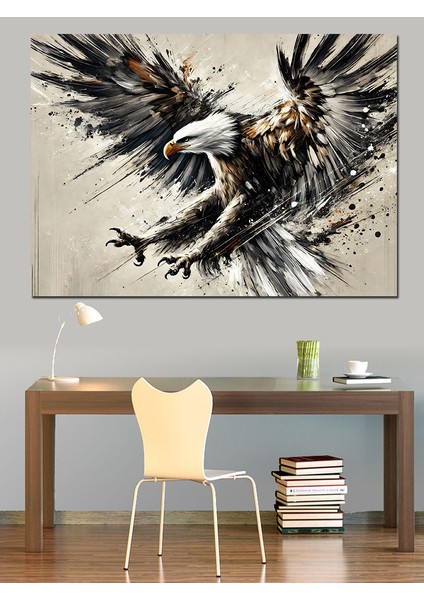 Uçan Yırtıcı Kuş Dekoratif Kanvas - Mdf Ahşap Tablo modelleri