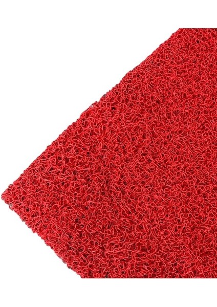 Kıvırcık Halı Paspas 14 mm Renk Kırmızı 1 x 6,50 Metre Su Emici Iş Yeri Apartman Kaymaz