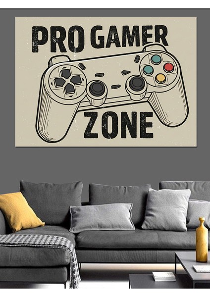 Pro Gamer Alanı Dekoratif Kanvas - Mdf Ahşap Tablo fırsatları