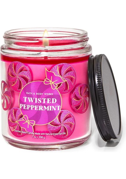 Twisted Peppermint Küçük Boy Mum 198 G
