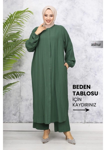 Merve Pamuklu Umre Takımı Koyu Yeşil