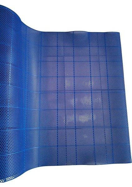Pvc Kare Paspas 120 x 350 cm Mavi Banyo Kaymaz Yer Zemin Matı