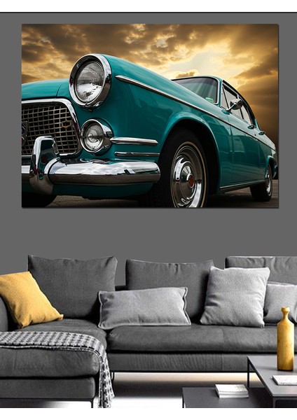 Retro Klasik Araba Dekoratif Kanvas - Mdf Ahşap Tablo modelleri