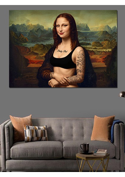 Modern Mona Lisa Dekoratif Kanvas - Mdf Ahşap Tablo modelleri