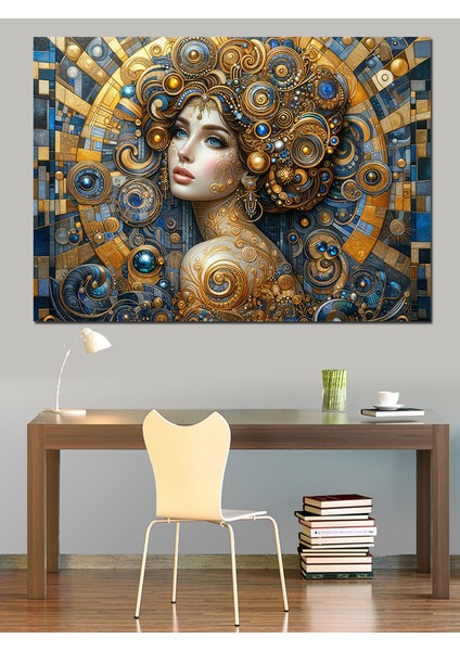 Altın Kadın Büyüsü Dekoratif Kanvas - Mdf Ahşap Tablo fiyatları