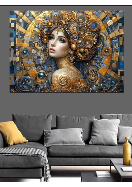 Altın Kadın Büyüsü Dekoratif Kanvas - Mdf Ahşap Tablo modelleri
