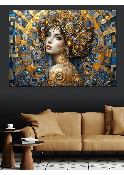 Altın Kadın Büyüsü Dekoratif Kanvas - Mdf Ahşap Tablo fırsatları