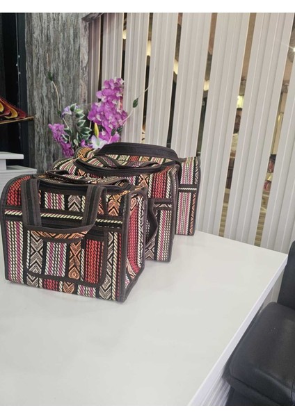 Renkli 3'lü şık çanta seti, modern ve kullanışlı tasarım, orta boy, ören materyal modelleri