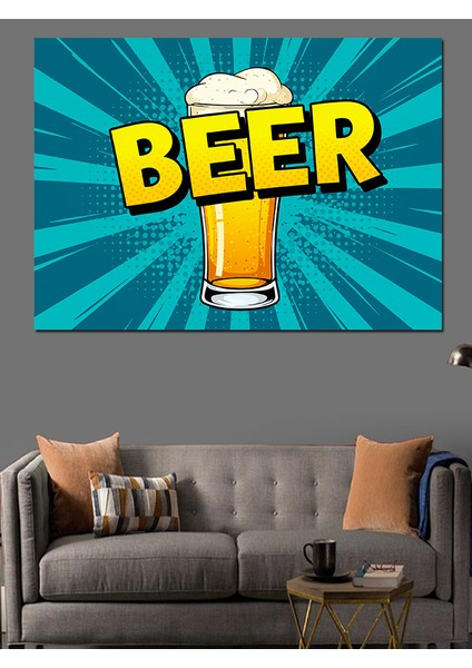 Soğuk Bira Posteri Dekoratif Kanvas - Mdf Ahşap Tablo modelleri