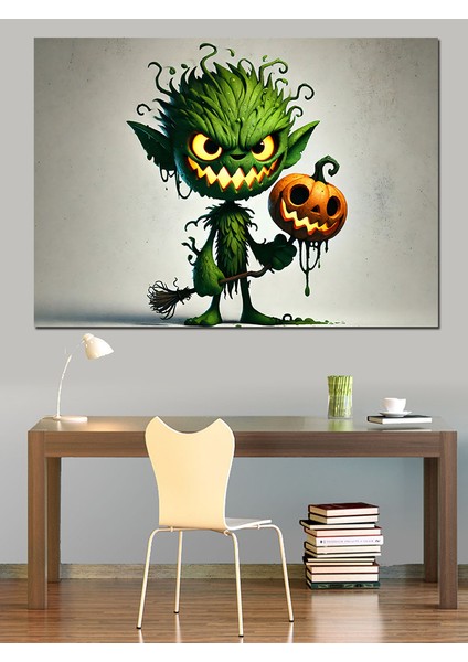Şeytani Kabak Canavarı Dekoratif Kanvas - Mdf Ahşap Tablo fiyatları