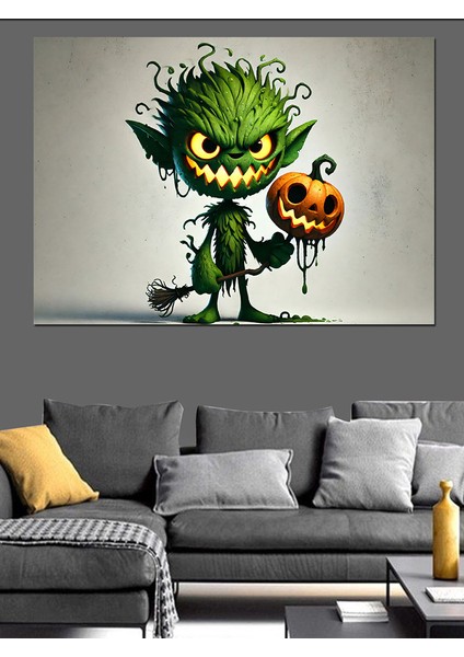 Şeytani Kabak Canavarı Dekoratif Kanvas - Mdf Ahşap Tablo modelleri
