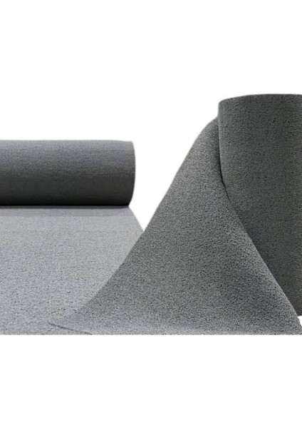 Kıvırcık Halı Paspas 14 mm Renk Gri 120 x 50 cm Su Emici Iş Yeri Apartman Kaymaz