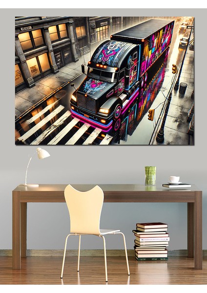 Grafiti Tır Dekoratif Kanvas - Mdf Ahşap Tablo fiyatları