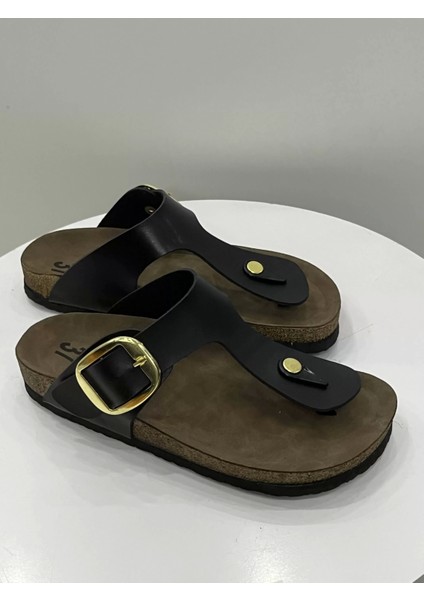 Gema Kadın Parmak Arası Siyah Terlik Yeni Sezon