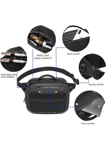 Gri Erkek Askılı Çok Cepli Bel ve El Çantası, Şık ve Kullanışlı Tasarım fiyatları