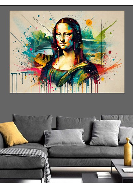 Modern Mona Lisa Dekoratif Kanvas - Mdf Ahşap Tablo modelleri