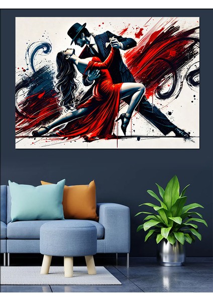 Tutkulu Dans Düellosu Dekoratif Kanvas - Mdf Ahşap Tablo fiyatları