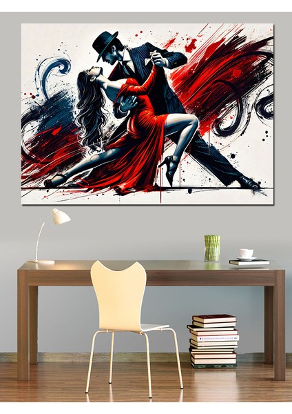 Tutkulu Dans Düellosu Dekoratif Kanvas - Mdf Ahşap Tablo fırsatları