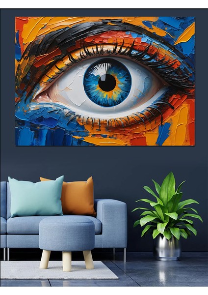 Sanatsal Göz Derinliği Dekoratif Kanvas - Mdf Ahşap Tablo fırsatları