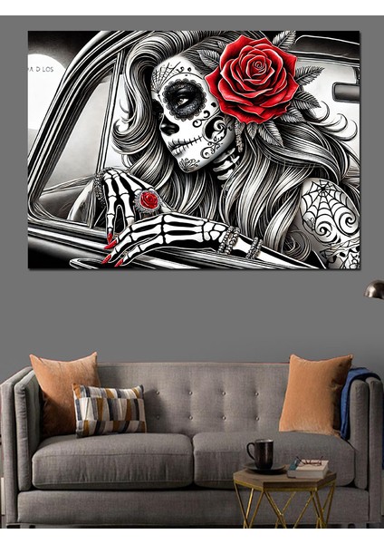 Şeker Kuru Kafa Dekoratif Kanvas - Mdf Ahşap Tablo fiyatları