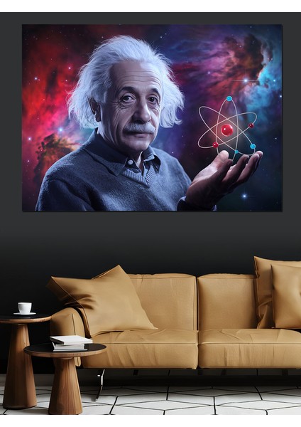 Einstein Bilimsel Dokunuş Dekoratif Kanvas - Mdf Ahşap Tablo fiyatları
