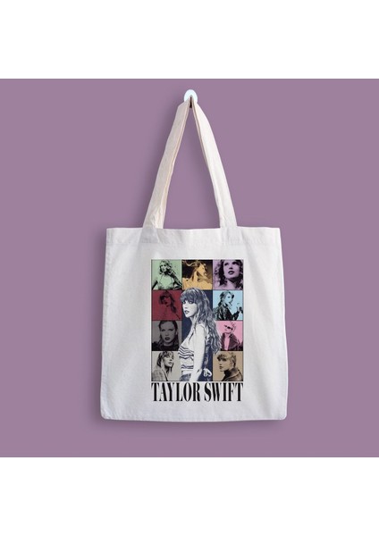 Bej Baskılı Tekstil Günlük Çanta, Şık ve Kullanışlı, %100 Pamuk